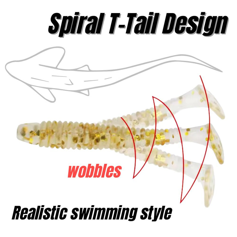 10 PCS Fishing Wobbler Soft Worm Swimbaits Lure - Red