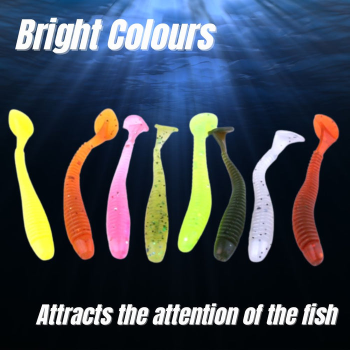 10 PCS Fishing Wobbler Soft Worm Swimbaits Lure - Red