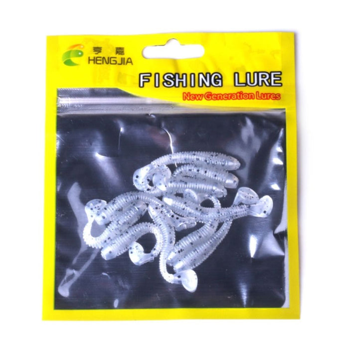 10 PCS Fishing Wobbler Soft Worm Swimbaits Lure - Grey