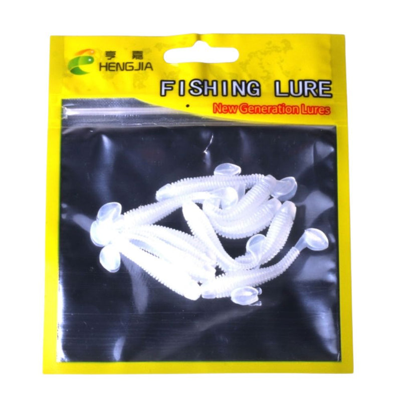 10 PCS Fishing Wobbler Soft Worm Swimbaits Lure - Silver