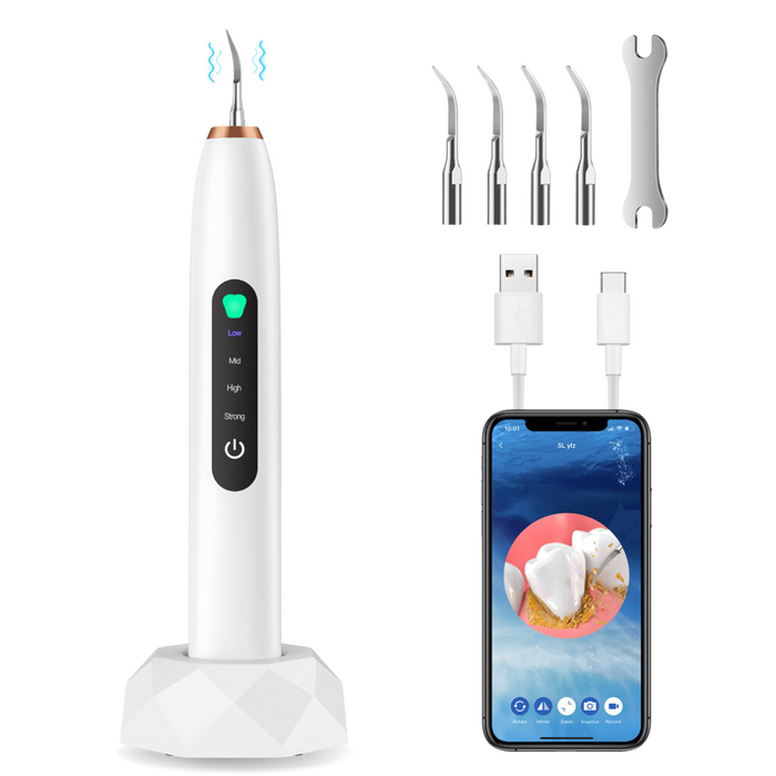 Ultrasonic Tooth Cleaner with Visual Camera - USB Rechargeable