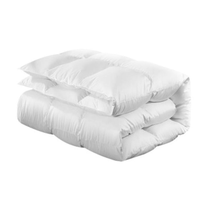 Goose Down Feather Winter Doona Quilt - Queen Size 700GSM White