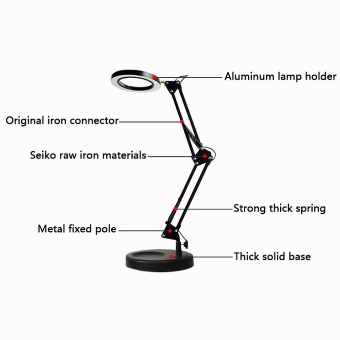 5X USB Magnifying Desk Table Salon Tattoo Clamp Light Lamp