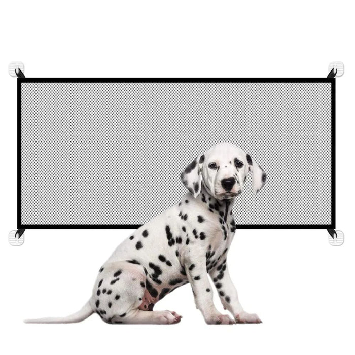 Portable Safety Enclosure Dog Gate Barrier Mesh Install Magic Guard Anywhere