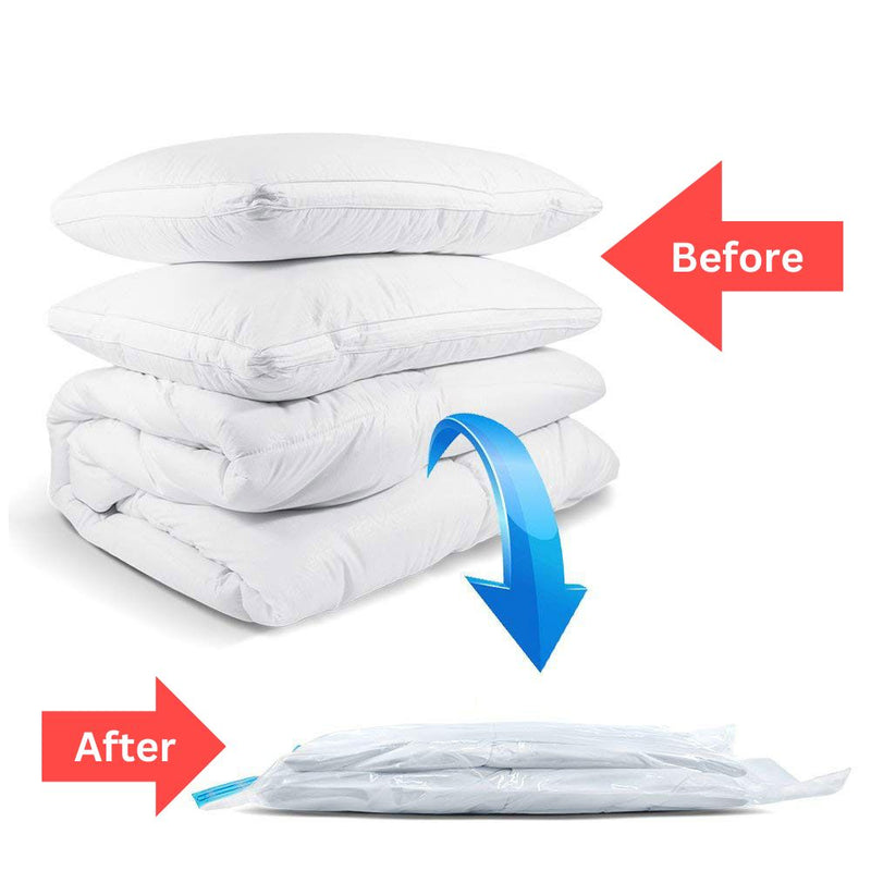 6 Pcs Vacuum Storage Bags Space Saver Seal Compressing