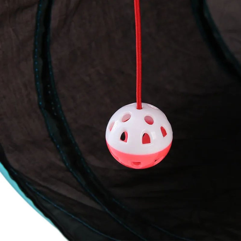 Foldable 4-Way Tunnel Funny Pet Exercise Play Toy
