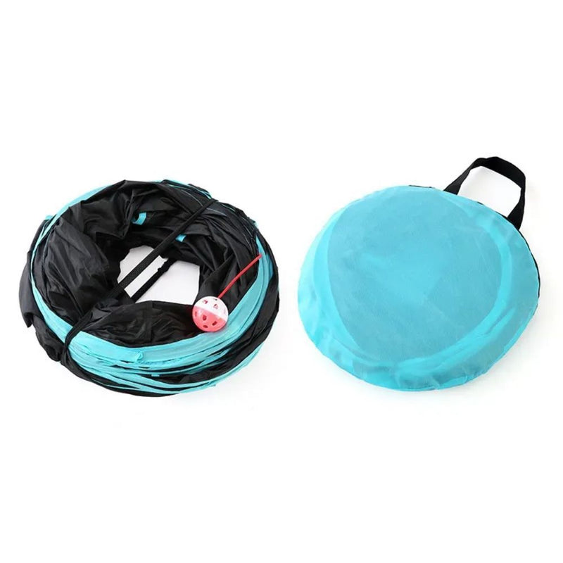 Foldable 4-Way Tunnel Funny Pet Exercise Play Toy