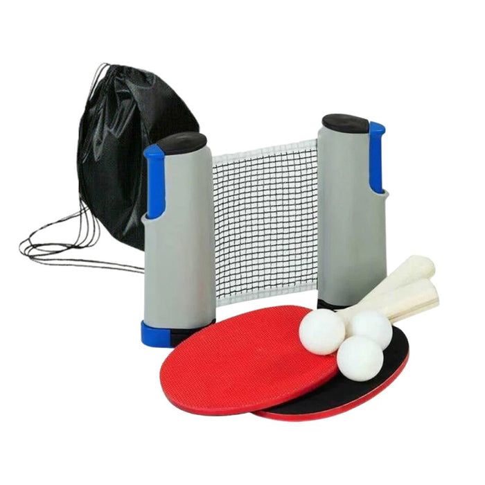 Table Tennis Ping Pong Set with Retractable Net