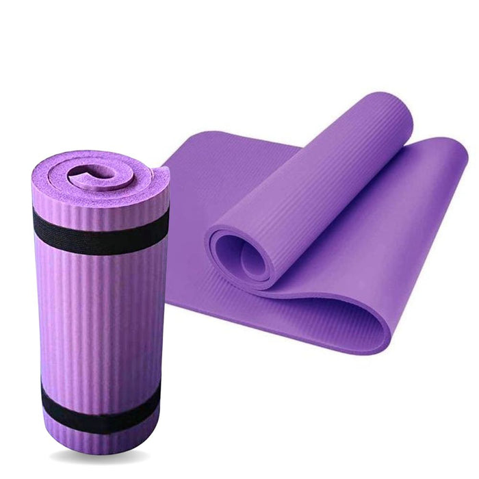 Thick Fitness Non-Slip Portable Yoga Mat with Carrying Strap