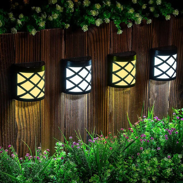 Outdoor Garden 6 LED Solar Wall Step Light
