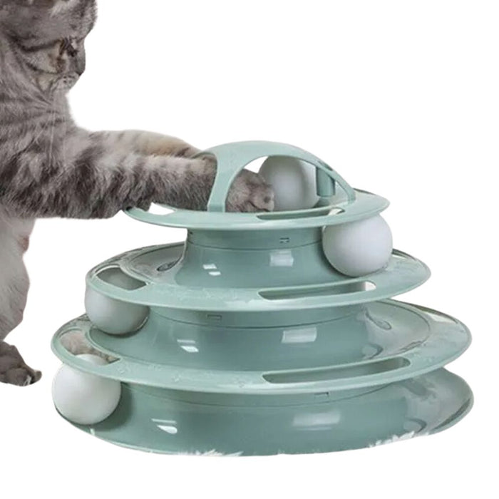 3 Level Interactive Cat Turntable and Track Ball Training Toy