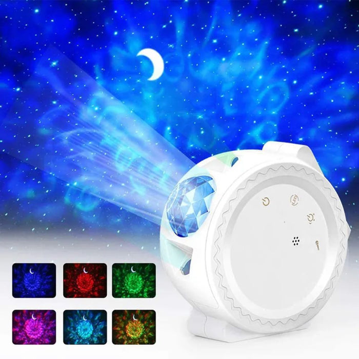 Galaxy Starry Night Light Projector 3 In 1 3D LED Ocean Star Sky Party Lamp - USB Powered