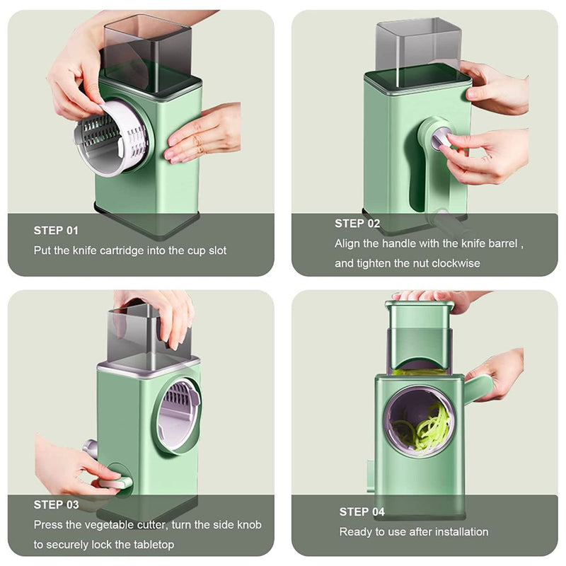 Multifunctional Rotary Hand Cranking Grater Shredder Slicer