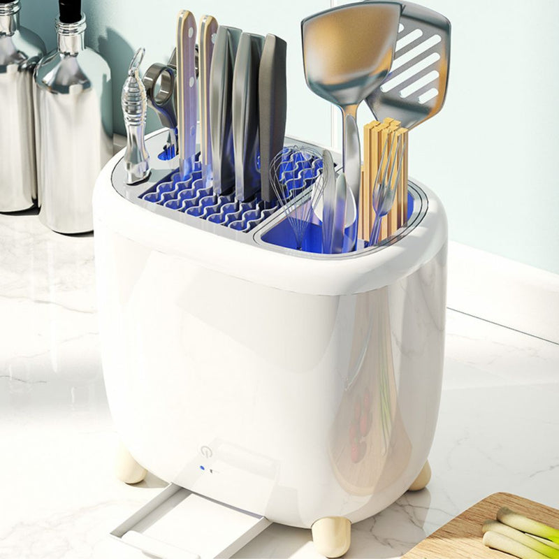 Multipurpose Kitchen Knife and Utensils Holder with Water Drainage