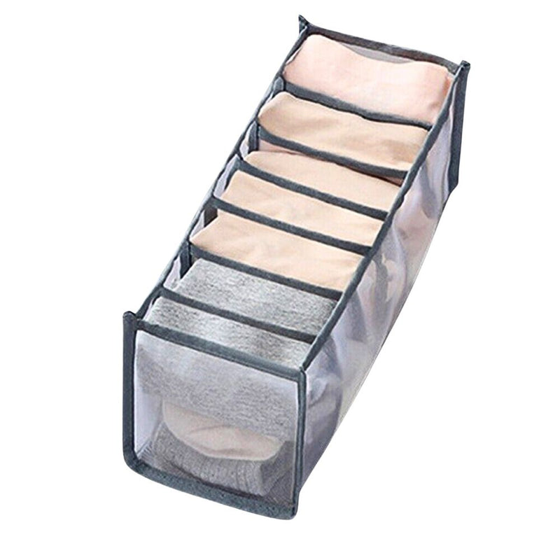 Mesh Foldable Clothes Storage and Drawer Organizer with 7 Grids