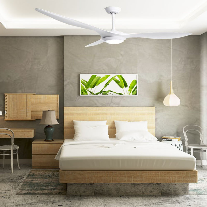 52'' Ceiling Fan With Light Remote DC Motor 3 Blades 1300mm