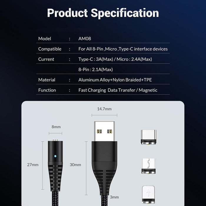 3-in-1 Magnetic Fast Charging USB Cable_2