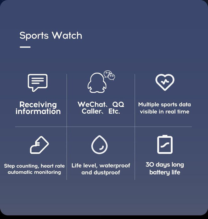 Y68 Fitness Heart Rate Monitoring Smart Watch_5