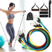 11 Pcs Fitness Pull Rope Latex Resistance Bands_0