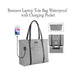 Business Laptop Tote Bag Waterproof with USB Charging Pocket_1