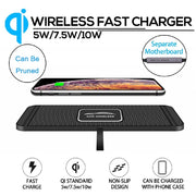 2 In 1 Anti-Slip Silicone Pad Qi-Powered Fast Wireless Charger Car Dashboard_6