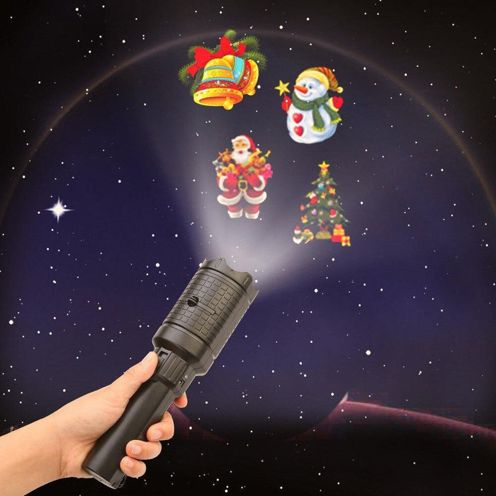 2-in-1 Handheld Portable Holiday 12 Slide Projector Light and Flashlight_1