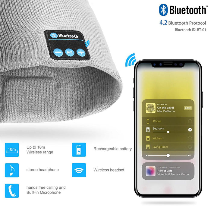 Bluetooth Music Knitted Hat with LED Lamp Cap_11