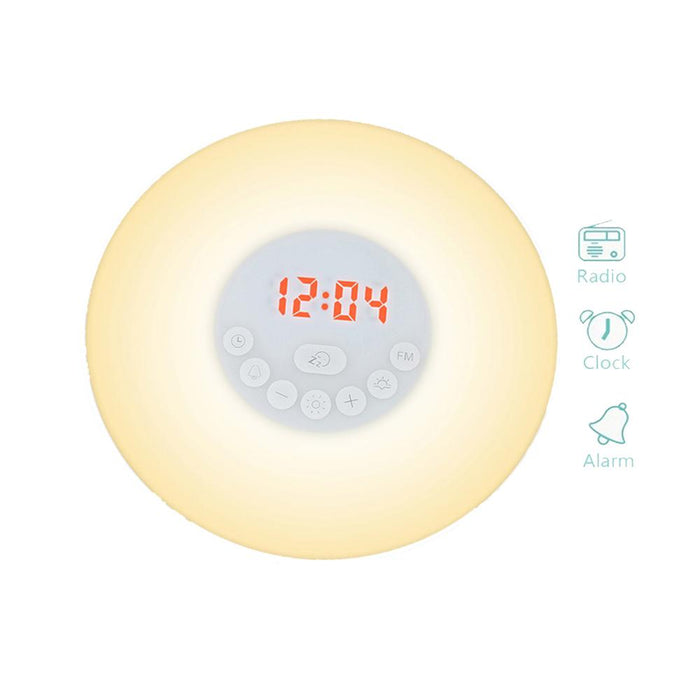 Touch Sensor Digital Alarm Clock Sunrise Sunset Simulator LED Lighting_6