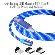 Fast Charging LED Magnetic USB Type C Cable for iPhone and Android_5