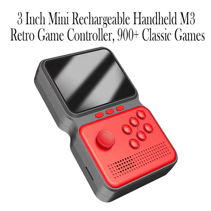 3 Inch Mini Rechargeable Handheld M3 Retro Game Controller, 900+ Classic Games_9