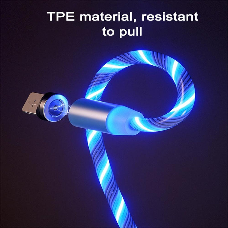 Fast Charging LED Magnetic USB Type C Cable for iPhone and Android_2