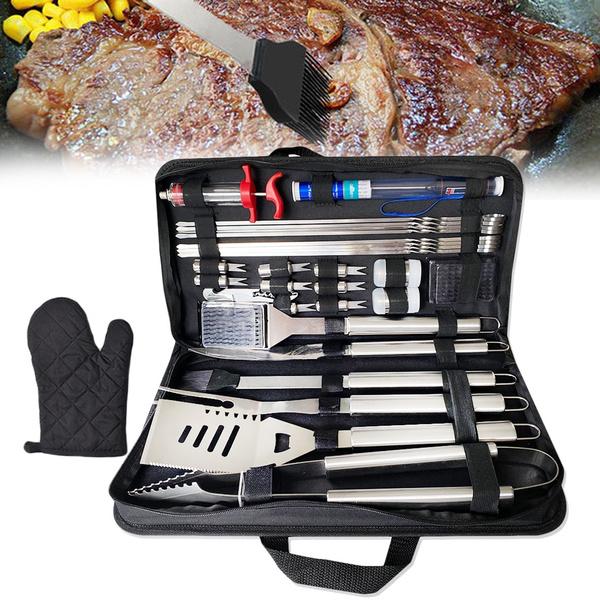 30Pcs Stainless Steel Barbecue Tool Set and Cooking Tools for Outdoor Camping_10
