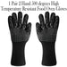 1 Pair 2 Hand 500 degrees High Temperature Resistant Food Oven Glove_8