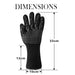 1 Pair 2 Hand 500 degrees High Temperature Resistant Food Oven Glove_3