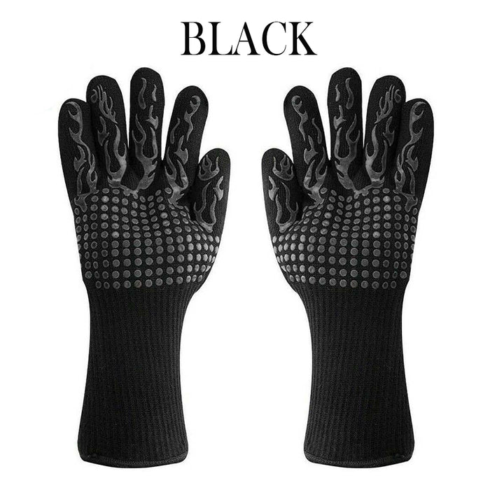1 Pair 2 Hand 500 degrees High Temperature Resistant Food Oven Glove_9