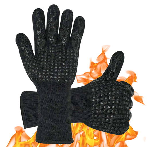 1 Pair 2 Hand 500 degrees High Temperature Resistant Food Oven Glove_0