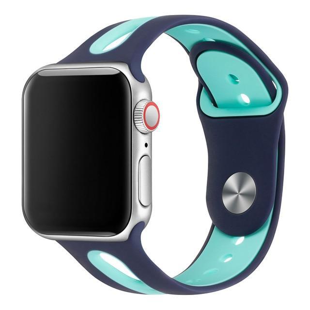 Apple watch strap porous two-color silicone_10