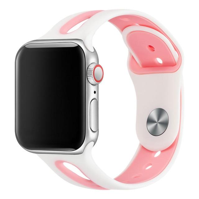 Apple watch strap porous two-color silicone_11