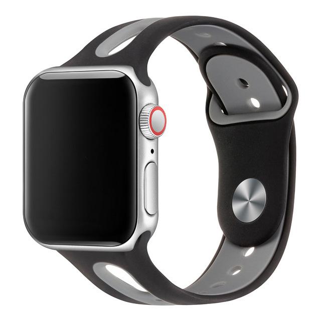 Apple watch strap porous two-color silicone_1