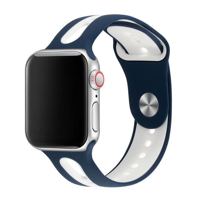 Apple watch strap porous two-color silicone_6