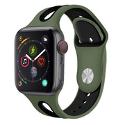 Apple watch strap porous two-color silicone_5