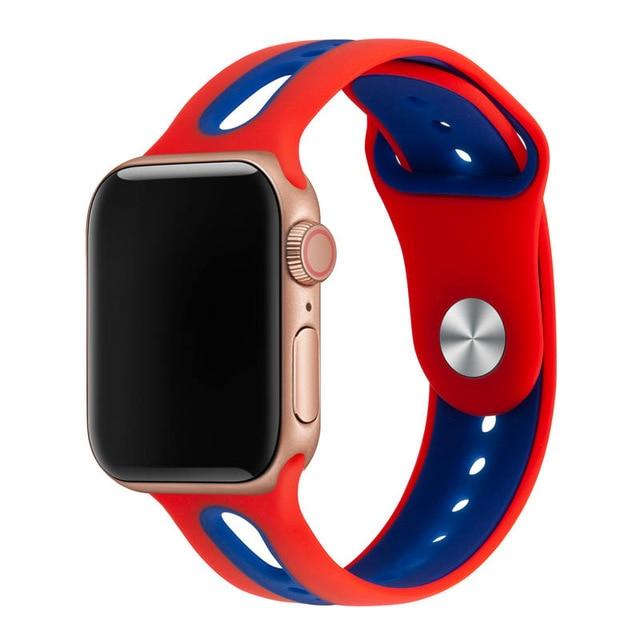 Apple watch strap porous two-color silicone_8