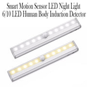 Smart Motion Sensor LED Night Light 6/10 LED Human Body Induction Detector for Home Bed Kitchen Cabinet Wardrobe Wall Lamp_9