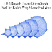 6 Pcs Reusable Universal Silicon Stretch Bowl Lids Kitchen Wrap Silicone Food Wrap Bowl Lid Kitchen Tools_15