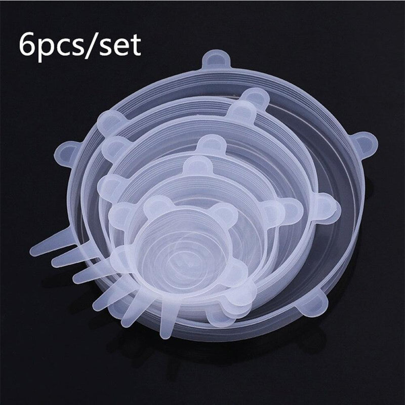 6 Pcs Reusable Universal Silicon Stretch Bowl Lids Kitchen Wrap Silicone Food Wrap Bowl Lid Kitchen Tools_7