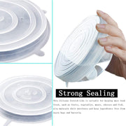 6 Pcs Reusable Universal Silicon Stretch Bowl Lids Kitchen Wrap Silicone Food Wrap Bowl Lid Kitchen Tools_11