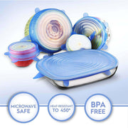 6 Pcs Reusable Universal Silicon Stretch Bowl Lids Kitchen Wrap Silicone Food Wrap Bowl Lid Kitchen Tools_12
