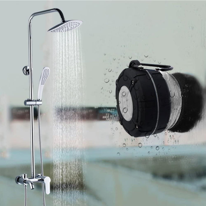 Waterproof Bluetooth Speaker with HD Sound, 6H Playtime Portable Speaker with Suction Cup, Built-in Microphone_4