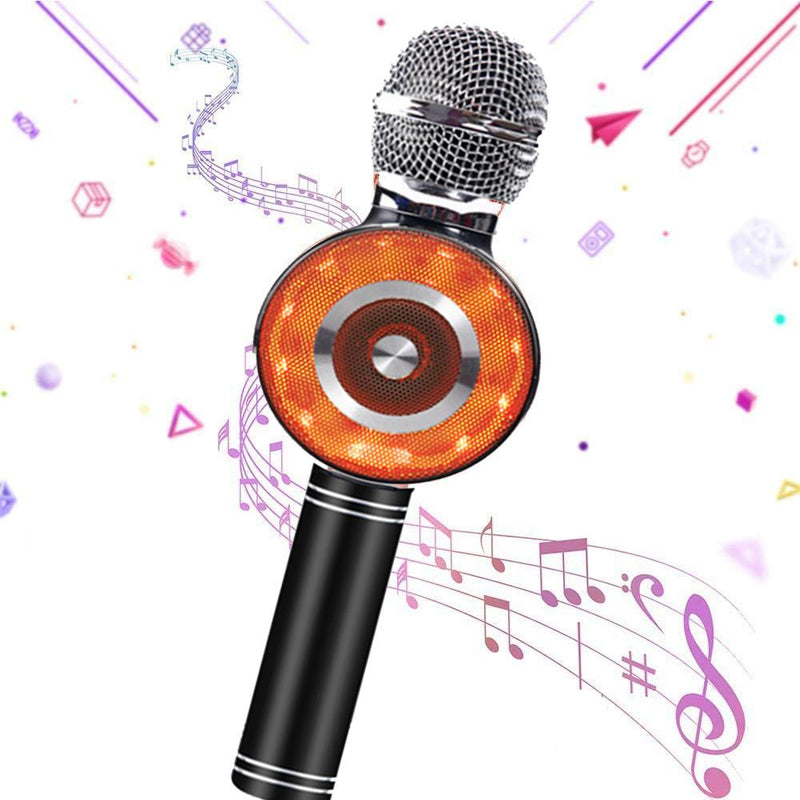 High Configuration Wireless Bluetooth Microphone with Large Speaker and LED Lights_1