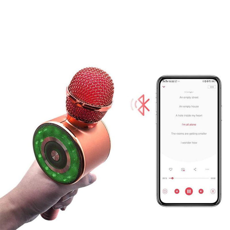 High Configuration Wireless Bluetooth Microphone with Large Speaker and LED Lights_3